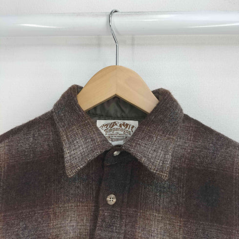 Timpanogos 90S USA製 オンブレチェック ウールシャツ メンズ import:L