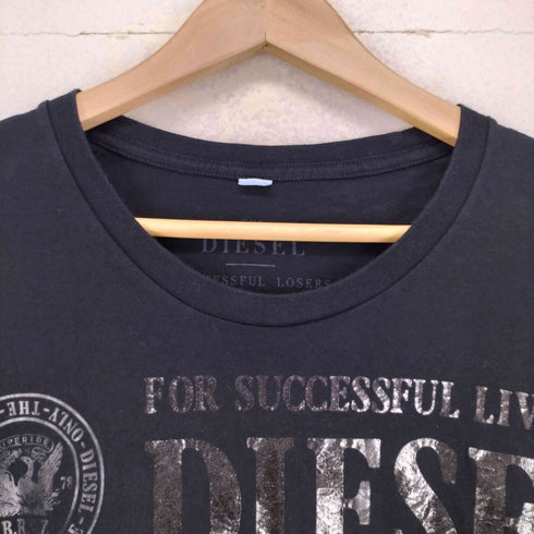 ディーゼル DIESEL 切り返しデザインフロントプリントTシャツ メンズ import:L