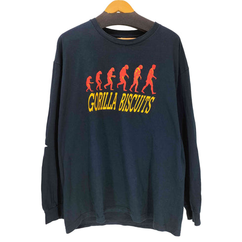 アメリカンアパレル AMERICAN APPAREL バンドプリント L/S Tクルーネック Tシャツ メンズ import:XL