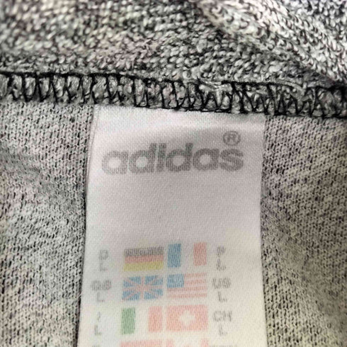 アディダス adidas パイル地 ラインハーフジッププルオーバー メンズ L