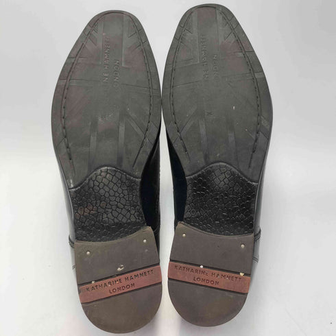 キャサリンハムネットロンドン KATHARINE HAMNETT LONDON バングラデシュ製 バッファローカーフ クラシック スタイル 革靴 ドレス シューズ メンズ JPN:24.5