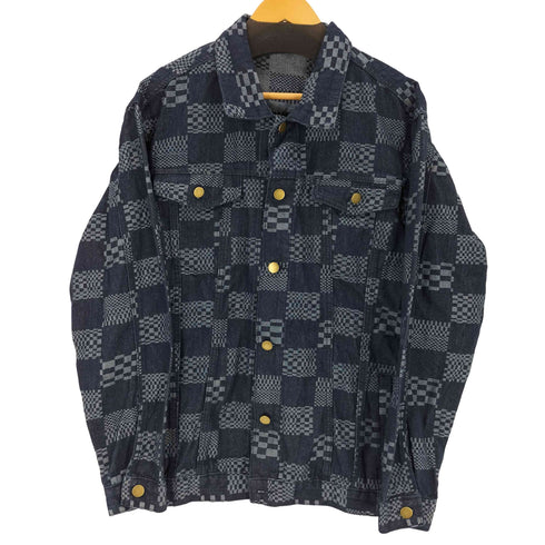 パッチワーク オーバーサイズ インディゴデニムジャケット メンズ JPN:XL