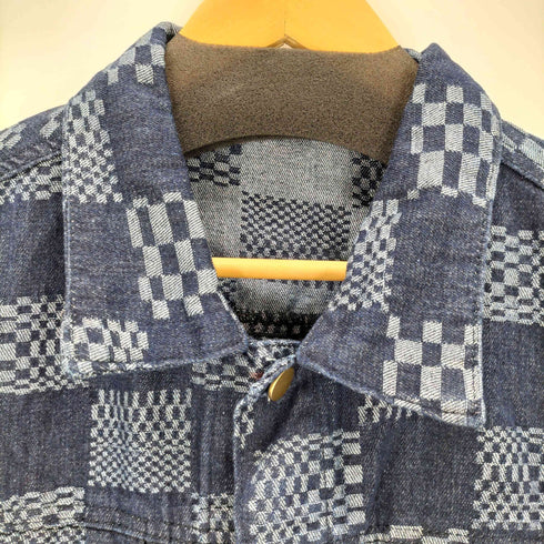 パッチワーク オーバーサイズ インディゴデニムジャケット メンズ JPN:XL