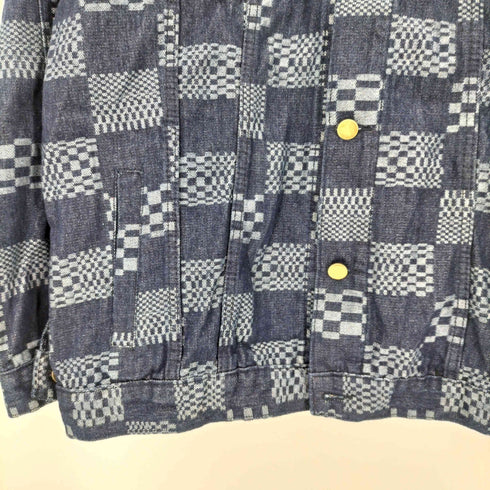 パッチワーク オーバーサイズ インディゴデニムジャケット メンズ JPN:XL