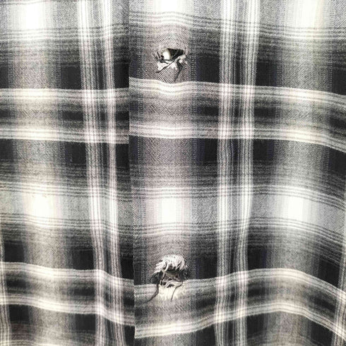 ペニーズタウンクラフト PENNEYS TOWNCRAFT 60s 船タグ オンブレ チェック レーヨン L/S オープンカラーシャツ メンズ import:M
