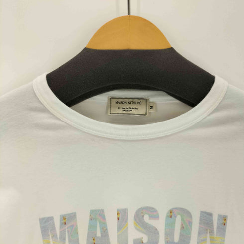メゾンキツネ MAISON KITSUNE プリントクルーネックTシャツ メンズ M
