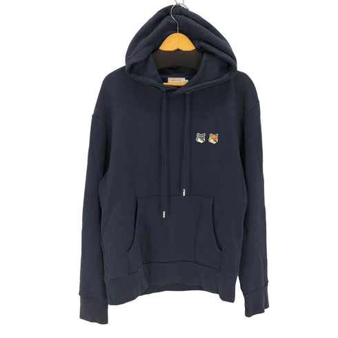 メゾンキツネ MAISON KITSUNE ダブルフォックス プルオーバー スウェットパーカー メンズ L