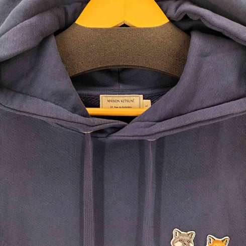 メゾンキツネ MAISON KITSUNE ダブルフォックス プルオーバー スウェットパーカー メンズ L
