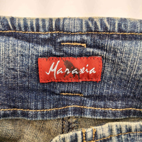 MARAXIA スタッズ ダブルウエストデザイン ブーツカット ベルボトム デニムパンツ Y2K レディース S