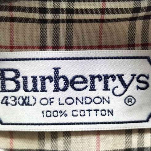 バーバリーズ BURBERRYS ノヴァチェック S/S シャツ メンズ XL