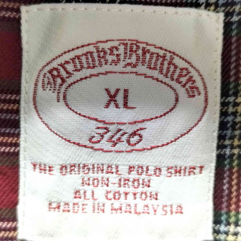 ブルックスブラザーズ 346 BROOKS BROTHERS タータンチェック ボタンダウンシャツ メンズ XL