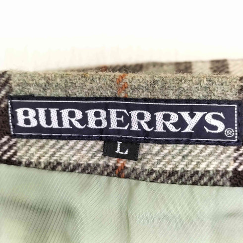 バーバリーズ BURBERRYS ウールチェックスカート レディース L