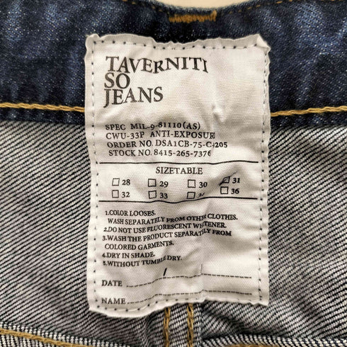 taverniti so jeans ペンキ ダメージ加工 テーパードデニムパンツ メンズ US:30-31