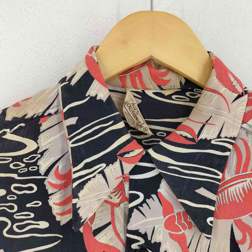 総柄 S/S オープンカラーシャツ メンズ import:M