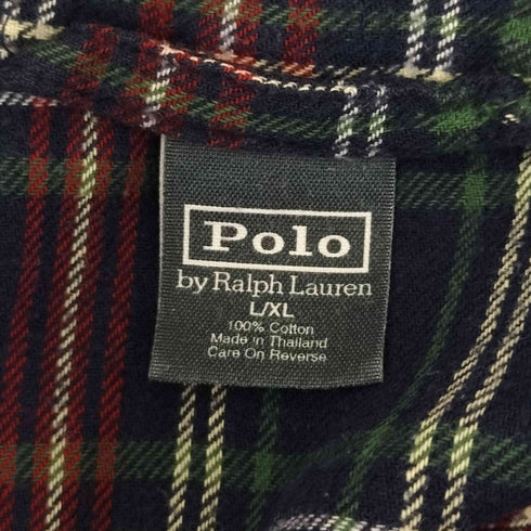 ポロバイラルフローレン Polo by RALPH LAUREN ポニー刺繍 チェックネルシャツ メンズ L/XL