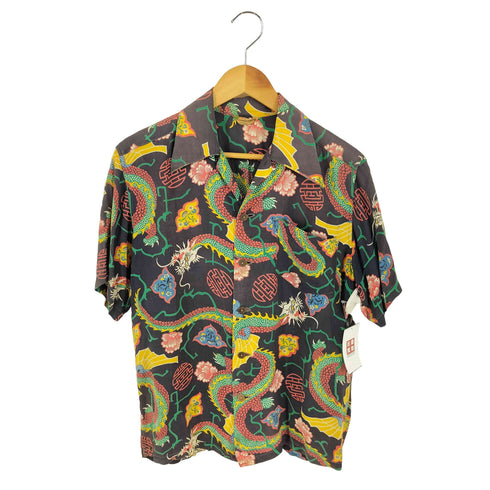 カメハメハ Kamehameha 40S シルク S/S オープンカラー アロハ シャツ メンズ import:S