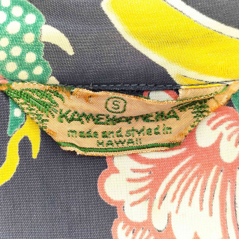 カメハメハ Kamehameha 40S シルク S/S オープンカラー アロハ シャツ メンズ import:S