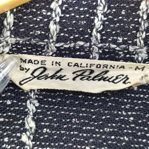 50s gohn paluen ニット チェック S/S オープンカラーシャツ メンズ import:M