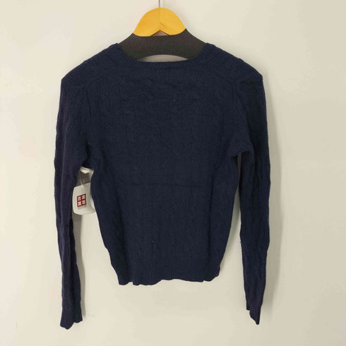 ポロラルフローレン POLO RALPH LAUREN ウールカシミヤ Vネック ケーブルニット レディース import:XS