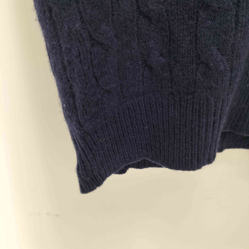 ポロラルフローレン POLO RALPH LAUREN ウールカシミヤ Vネック ケーブルニット レディース import:XS