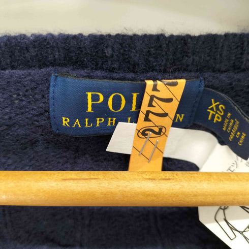 ポロラルフローレン POLO RALPH LAUREN ウールカシミヤ Vネック ケーブルニット レディース import:XS
