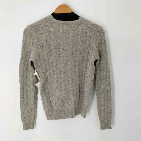 ポロラルフローレン POLO RALPH LAUREN ウールカシミヤ Vネック ケーブルニット レディース import:XS