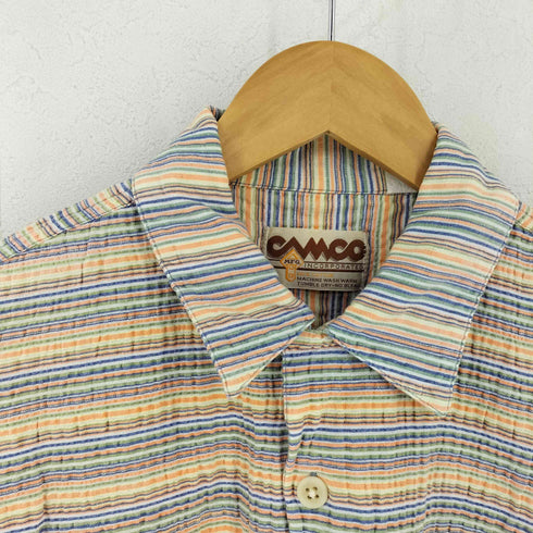 カムコ CAMCO 80S コットン シアサッカー S/S シャツ メンズ import:M