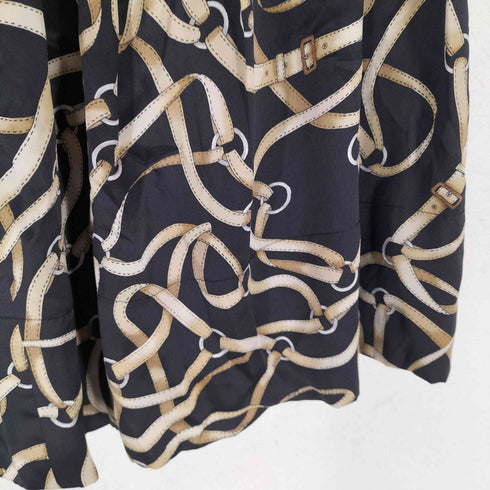 バーバリーロンドン BURBERRY LONDON シルク100 ベルトデザインスカート レディース 36