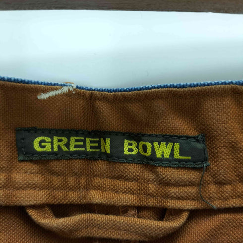 GREEN BOWL ペイント加工ステッチラインスカート レディース