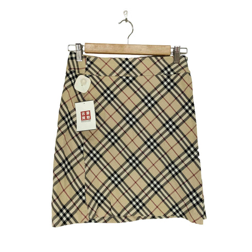 バーバリーブルーレーベル BURBERRY BLUE LABEL ノバチェック巻きスカート レディース 36