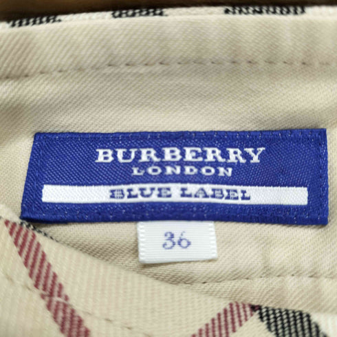 バーバリーブルーレーベル BURBERRY BLUE LABEL ノバチェック巻きスカート レディース 36