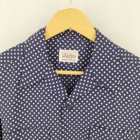 casablanca antique collection ドット柄 レーヨン オープンカラーシャツ メンズ