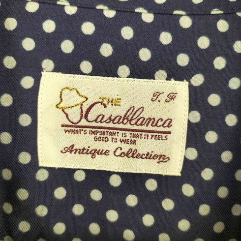 casablanca antique collection ドット柄 レーヨン オープンカラーシャツ メンズ