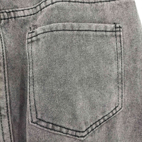 ブラックデニムカーゴパンツ メンズ