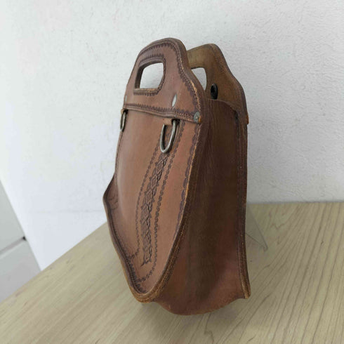 レザー カービング ハンドバッグ レディース
