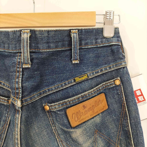 ラングラー Wrangler ロゴ 革パッチ 4ポケット ジップフライ ストレート デニム パンツ メンズ 32