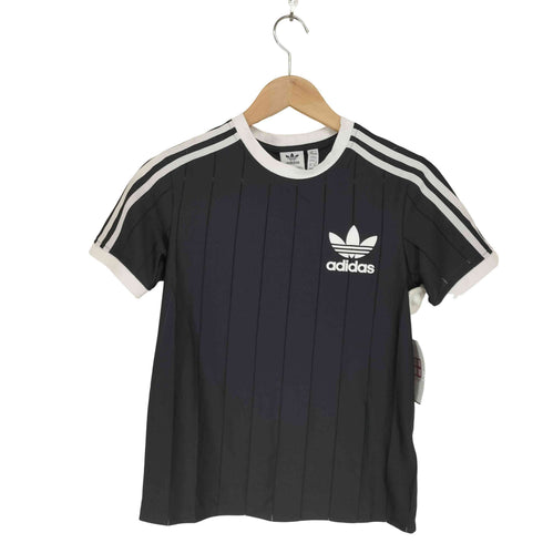 アディダスオリジナルス adidas Originals ディカラースリーストライプス ピンストライプ半袖Tシャツ レディース import:S