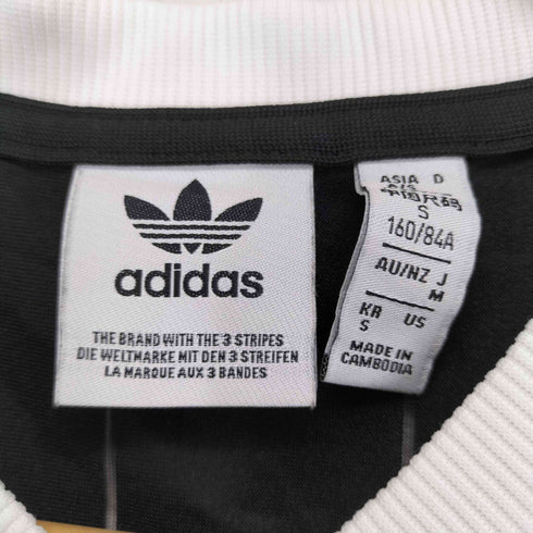 アディダスオリジナルス adidas Originals ディカラースリーストライプス ピンストライプ半袖Tシャツ レディース import:S