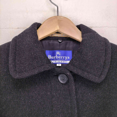 バーバリーブルーレーベル BURBERRY BLUE LABEL ウールステンカラーコート レディース 38