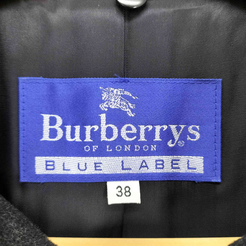 バーバリーブルーレーベル BURBERRY BLUE LABEL ウールステンカラーコート レディース 38