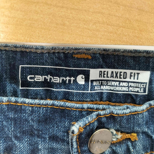 カーハート Carhartt RELAXED FIT ワイドテーパードデニム フラッシャー付き メンズ 34×34