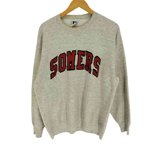 ラッセルアスレチック RUSSELL ATHLETIC 90S USA製 Vガゼット ロゴ 刺繍 裏起毛 スウェット トレーナー メンズ import:XXL