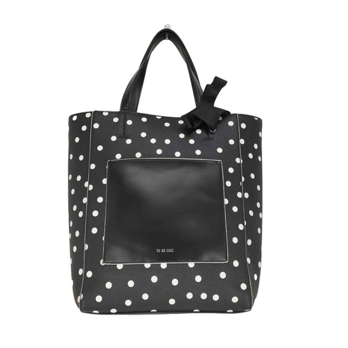 トゥービーシック TO BE CHIC ドット柄トートバッグ レディース
