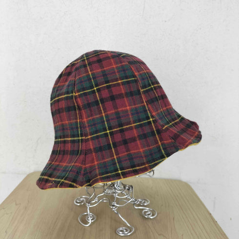 チェック柄リバーシブルバケットハット メンズ