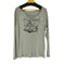 ショルダーボタンフロントプリント L/S Tシャツ Y2K レディース