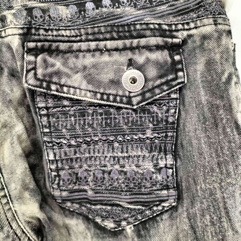 インザアティック In The Attic y2k skull embroidery cropped denim レディース JPN:L