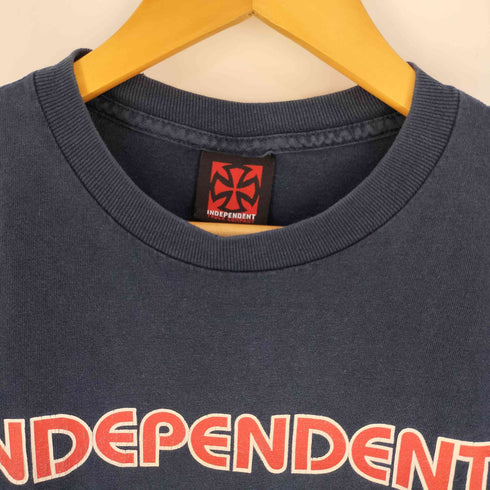 インディペンデント INDEPENDENT 90s メキシコ製 USA FABRIC アイアンクロス 両面プリント クルーネックTシャツ メンズ import:M