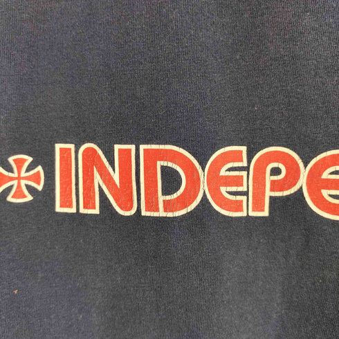 インディペンデント INDEPENDENT 90s メキシコ製 USA FABRIC アイアンクロス 両面プリント クルーネックTシャツ メンズ import:M