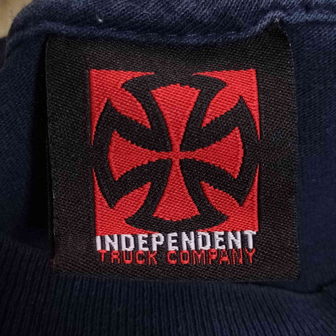 インディペンデント INDEPENDENT 90s メキシコ製 USA FABRIC アイアンクロス 両面プリント クルーネックTシャツ メンズ import:M