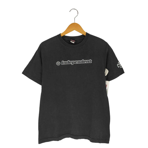 インディペンデント INDEPENDENT 90s メキシコ製 USA FABRIC アイアンクロス 両面プリント クルーネックTシャツ メンズ import:M